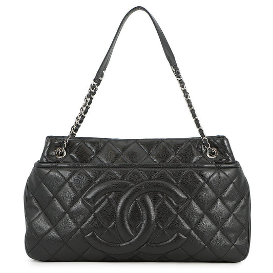 CHANEL CC Logo Matelasse ChainTote Bag BlackA67292 Caviar Leather
