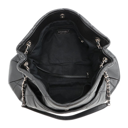 CHANEL CC Logo Matelasse ChainTote Bag BlackA67292 Caviar Leather