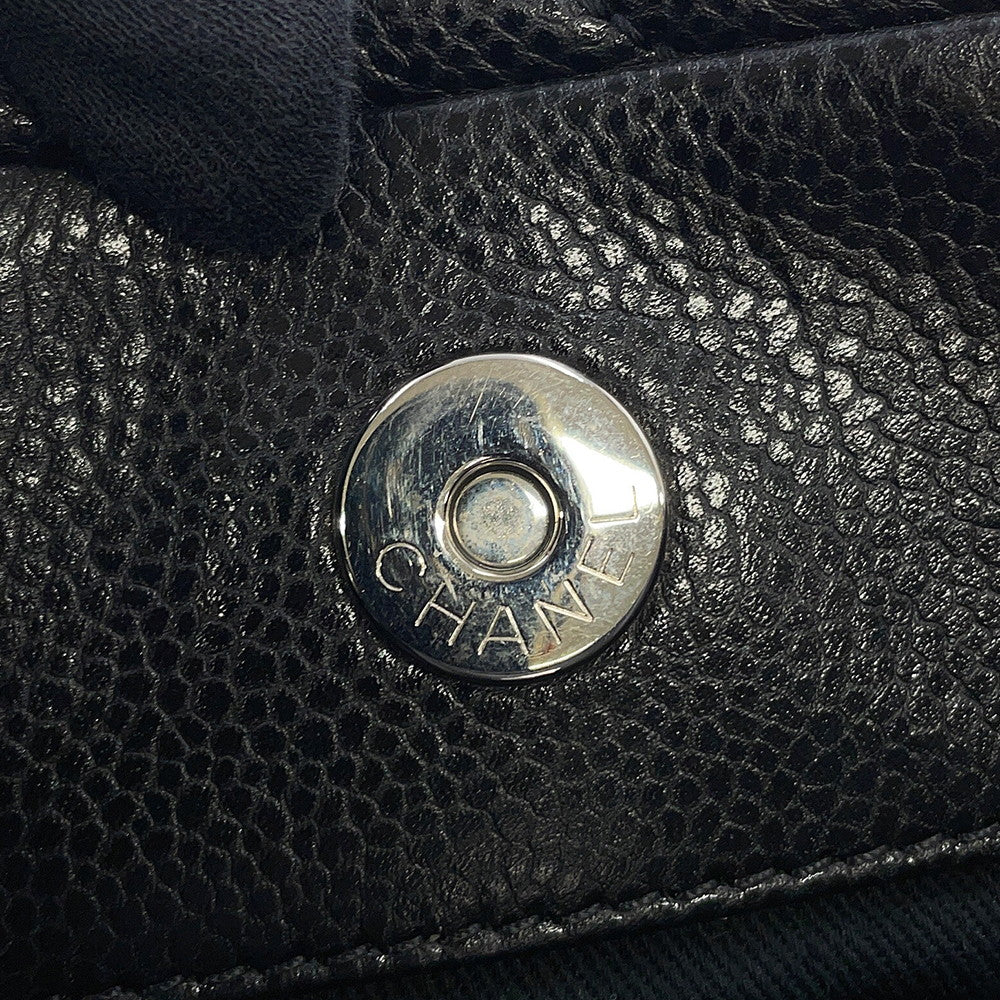 CHANEL CC Logo Matelasse ChainTote Bag BlackA67292 Caviar Leather