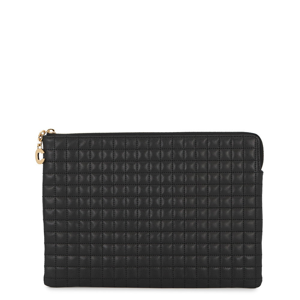 CELINE CBag Charm Quilted Clutch Bag Black10B813BFL.38NO Leather