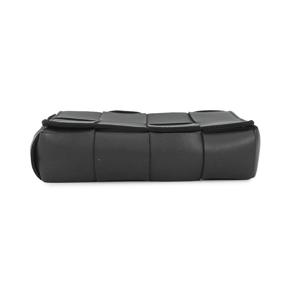 Bottega Veneta Maxi INTRECCIATO Cassette Belt Bag Black668572VMAY18425 Leather