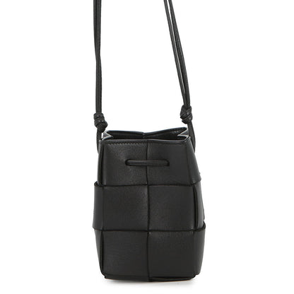 Bottega Veneta INTRECCIATO Cassette Bucket Bag Black680217VCQC48425 Lambskin Size Mini