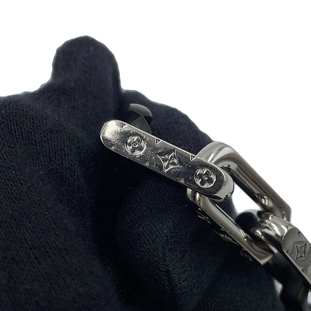LOUIS VUITTON Bracelet・Monogram Chain Size L Silver/BlackM00687 Metal