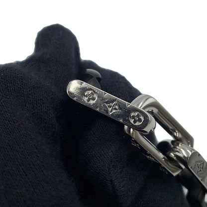 LOUIS VUITTON Bracelet・Monogram Chain Size L Silver/BlackM00687 Metal
