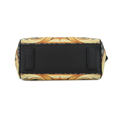 FENDI Fendace La Medusa Shoulder Bag Black/Yellow/BrownDBFI039_1A03697_5B02V PVC Leather Size Medium