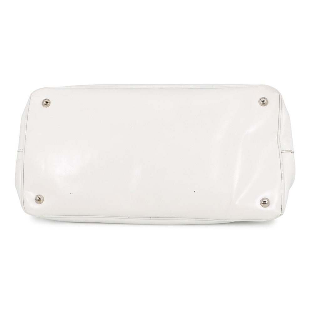 PRADA Crystal 2WAYBag White Leather