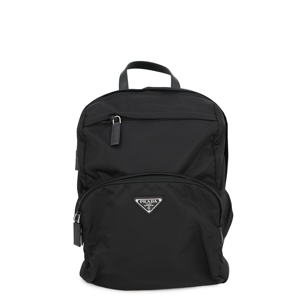 PRADA Re-Nylon xSaffiano LeatherBackpack Black2VZ104_2DMG_F0002_V_OOO Nylon Leather