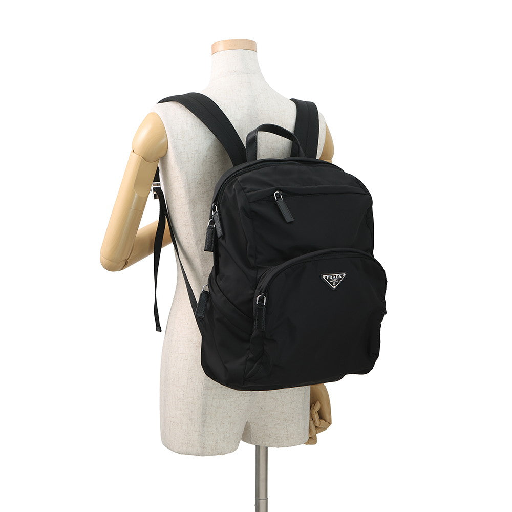 PRADA Re-Nylon xSaffiano LeatherBackpack Black2VZ104_2DMG_F0002_V_OOO Nylon Leather