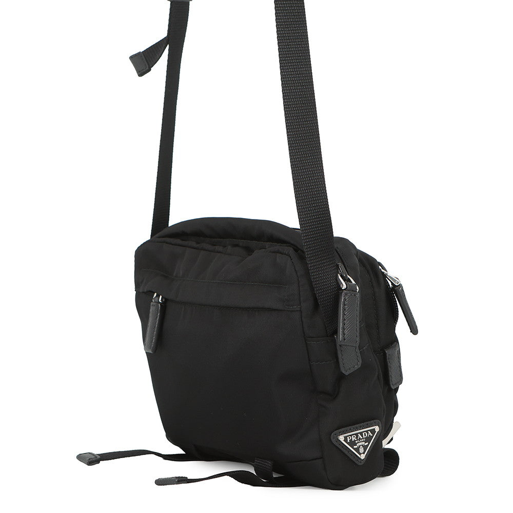 PRADA Technical Fabric Crossbody Shoulder Bag Black2VH043 Nylon