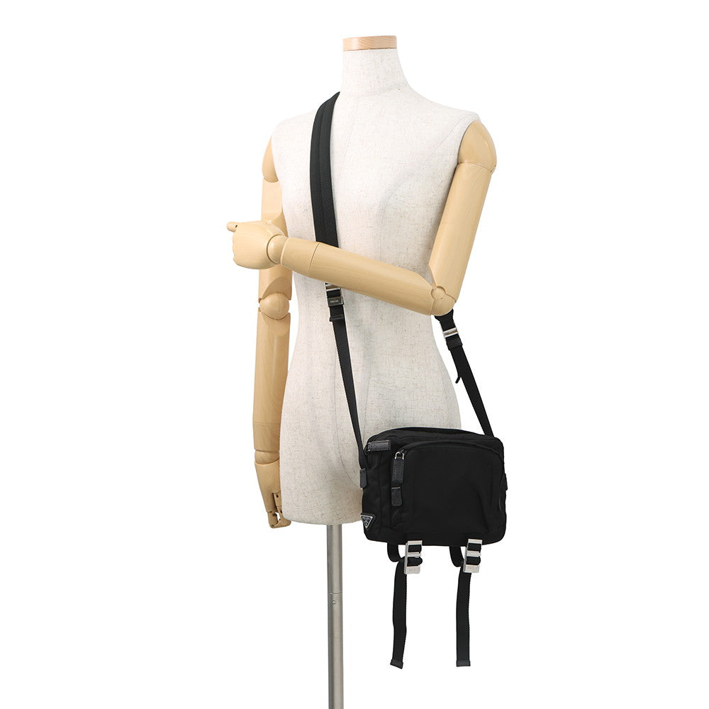 PRADA Technical Fabric Crossbody Shoulder Bag Black2VH043 Nylon