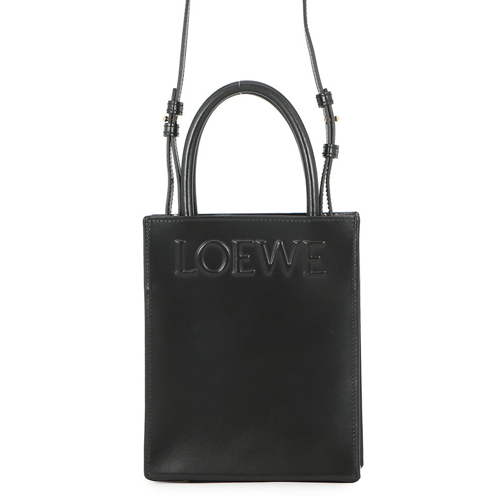LOEWE Standard A5 Tote 2-Way Bag BlackA933S30X01 Calf Leather