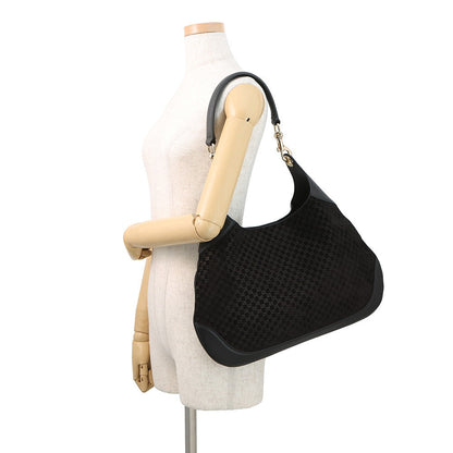 GUCCI GUCCI B Shoulder Bag Black834981 Micro GG Suede Leather