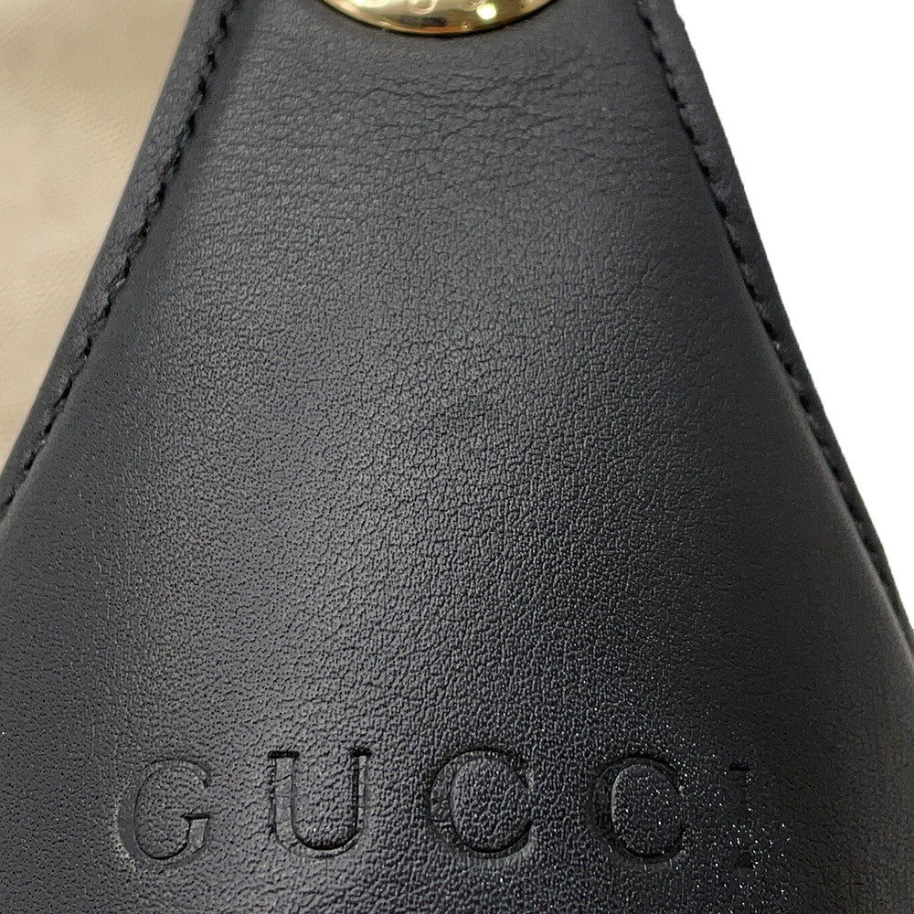 GUCCI GUCCI B One Shoulder Bag Beige/Black815924 Canvas Leather Size Medium