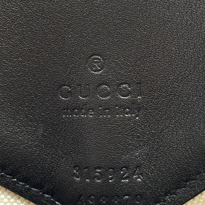 GUCCI GUCCI B One Shoulder Bag Beige/Black815924 Canvas Leather Size Medium