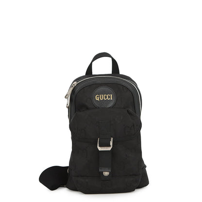 GUCCI GGNylon Off the Grid Sling Backpack Black658631 GGNylon Leather