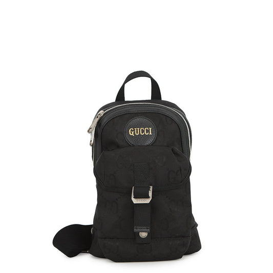 GUCCI GGNylon Off the Grid Sling Backpack Black658631 GGNylon Leather