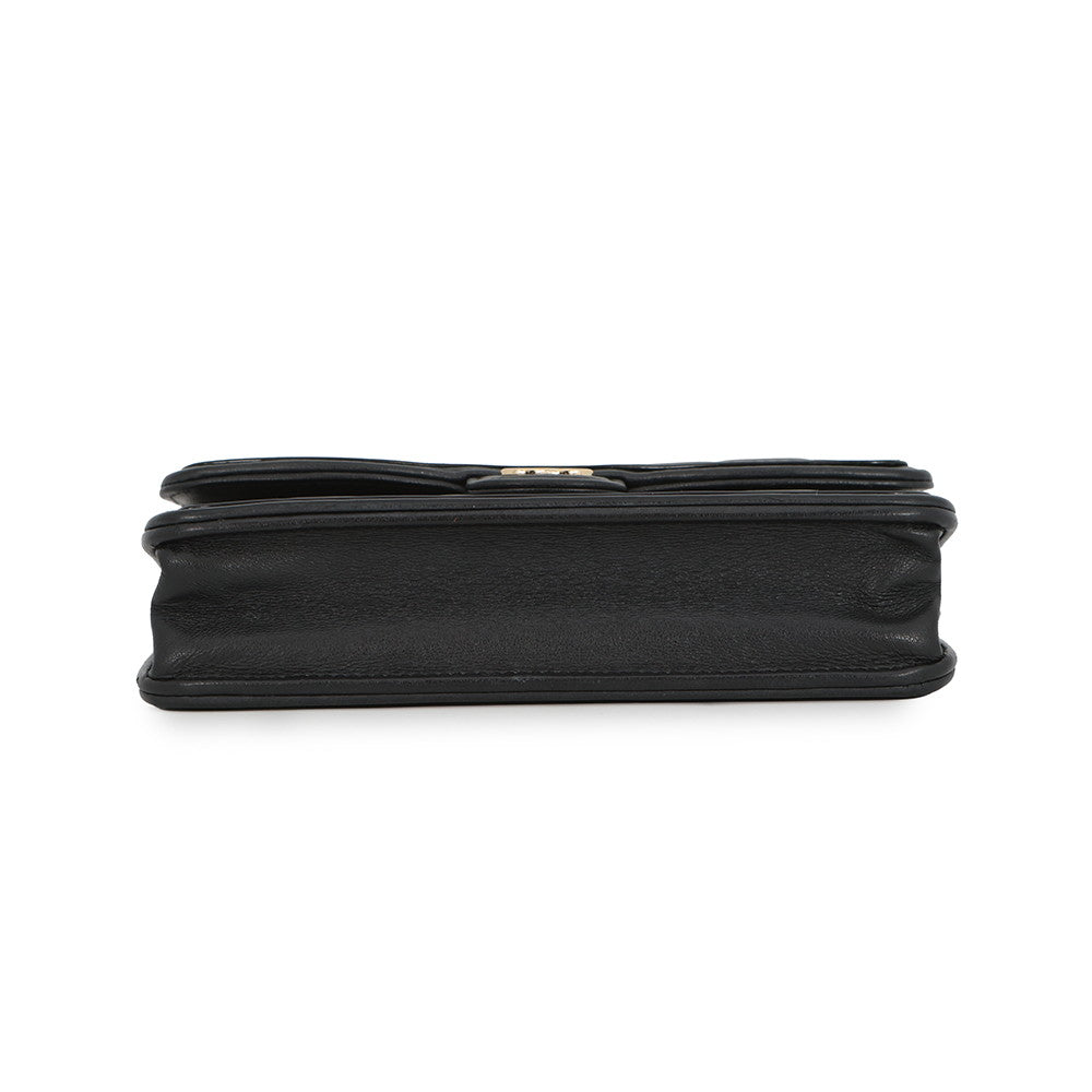 CHANEL Phone holder BlackAP3559 Lambskin Patent Leather