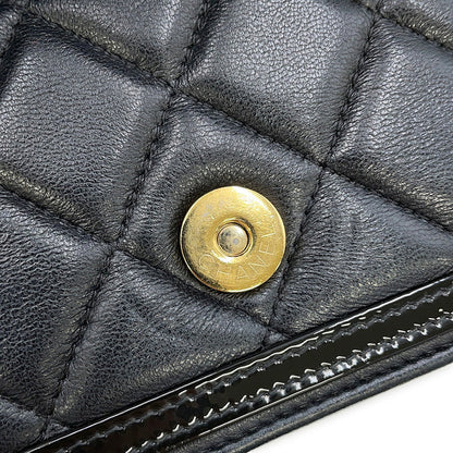 CHANEL Phone holder BlackAP3559 Lambskin Patent Leather