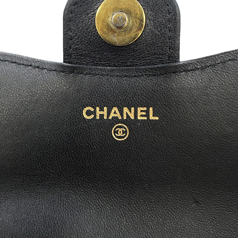 CHANEL Phone holder BlackAP3559 Lambskin Patent Leather