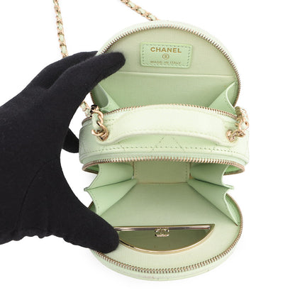 CHANEL Matelasse ChainShoulder Bag Light GreenAP2502 Caviar Leather