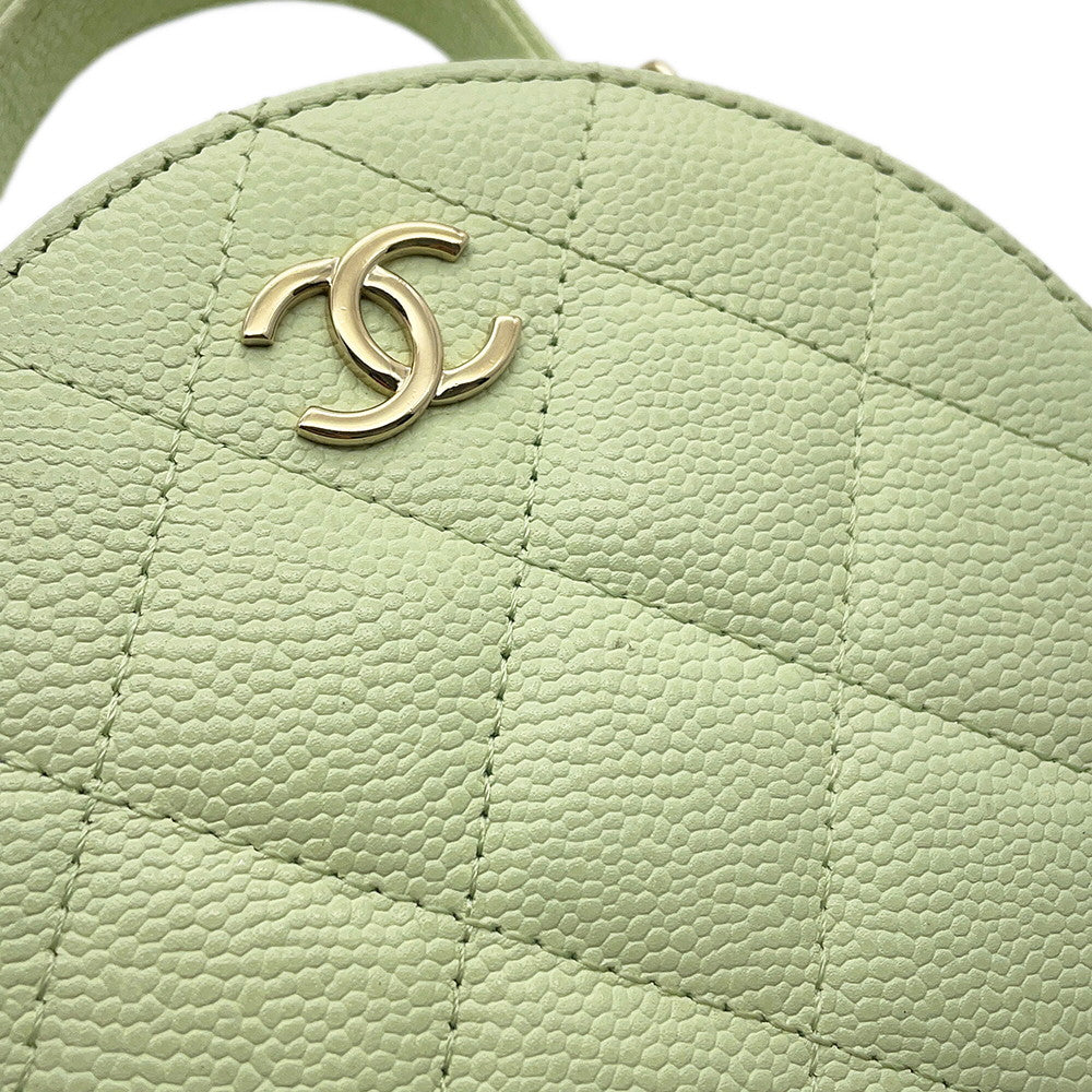 CHANEL Matelasse ChainShoulder Bag Light GreenAP2502 Caviar Leather