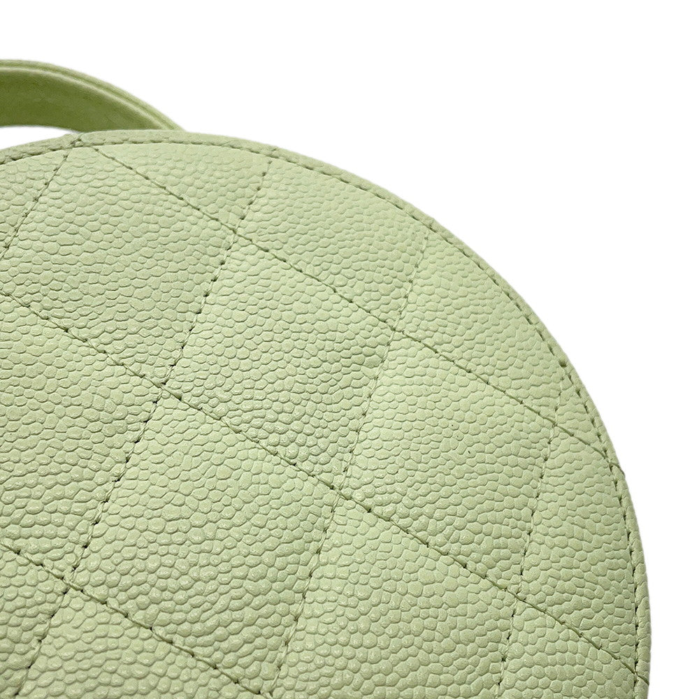 CHANEL Matelasse ChainShoulder Bag Light GreenAP2502 Caviar Leather