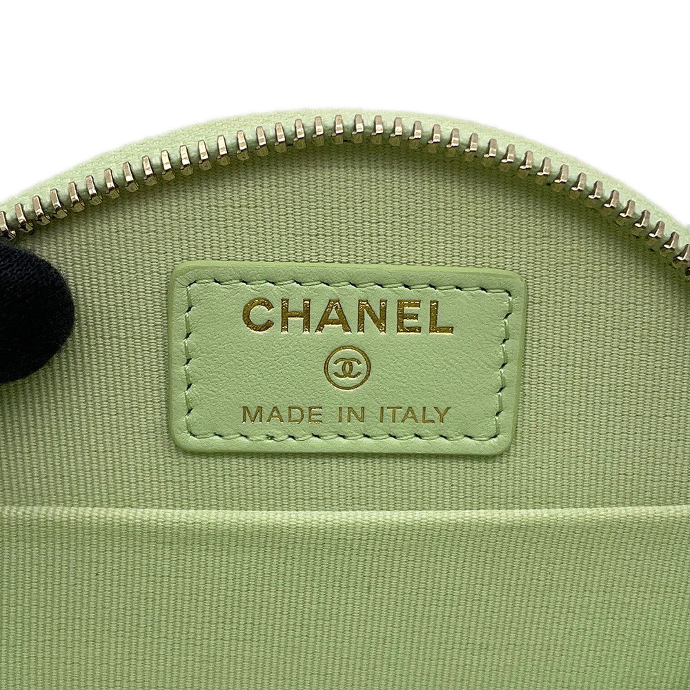 CHANEL Matelasse ChainShoulder Bag Light GreenAP2502 Caviar Leather