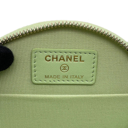 CHANEL Matelasse ChainShoulder Bag Light GreenAP2502 Caviar Leather