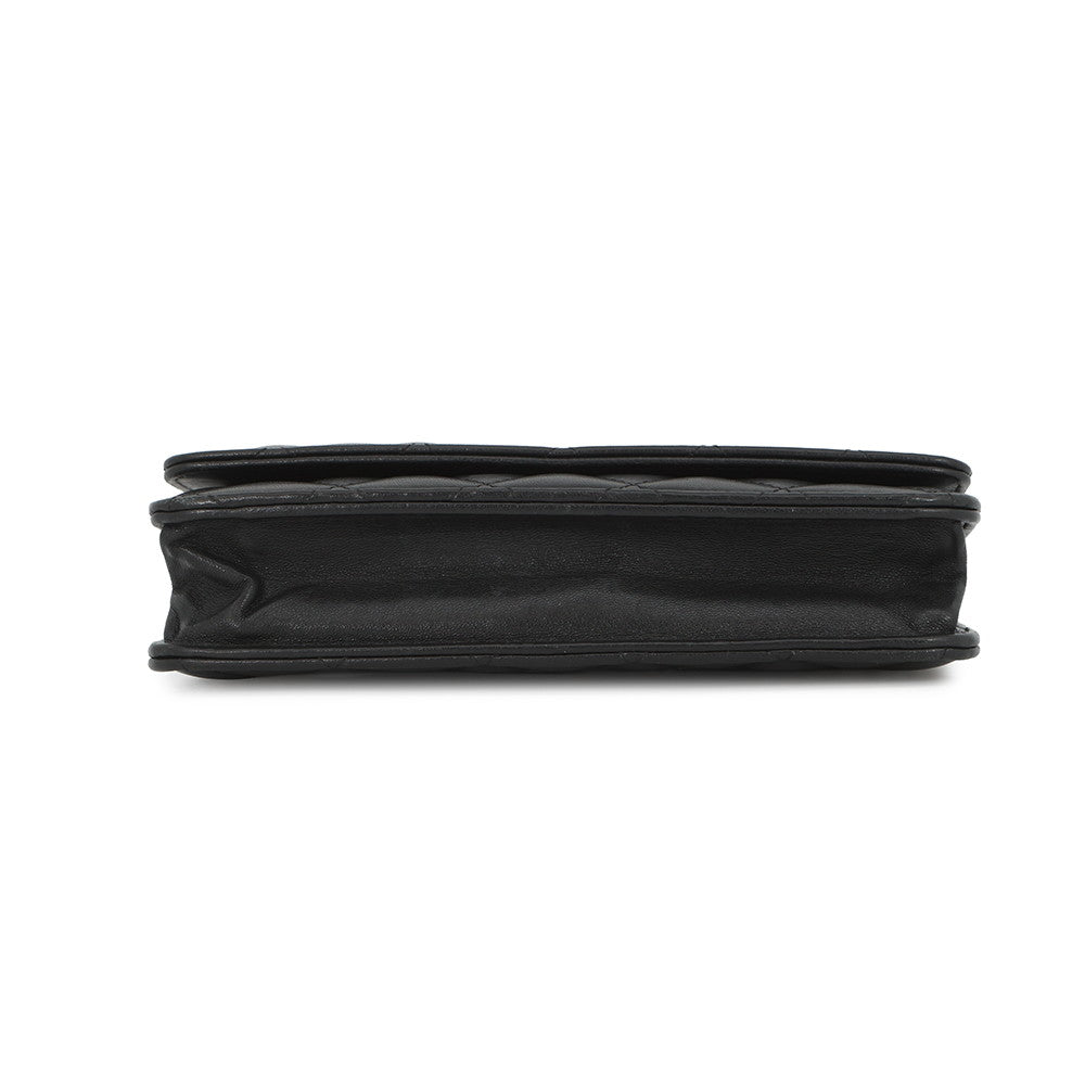 CHANEL Classic Matelasse Chain Wallet BlackAP0250 Lambskin