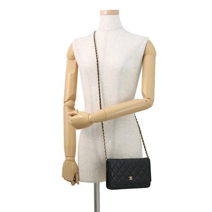 CHANEL Classic Matelasse Chain Wallet BlackAP0250 Lambskin