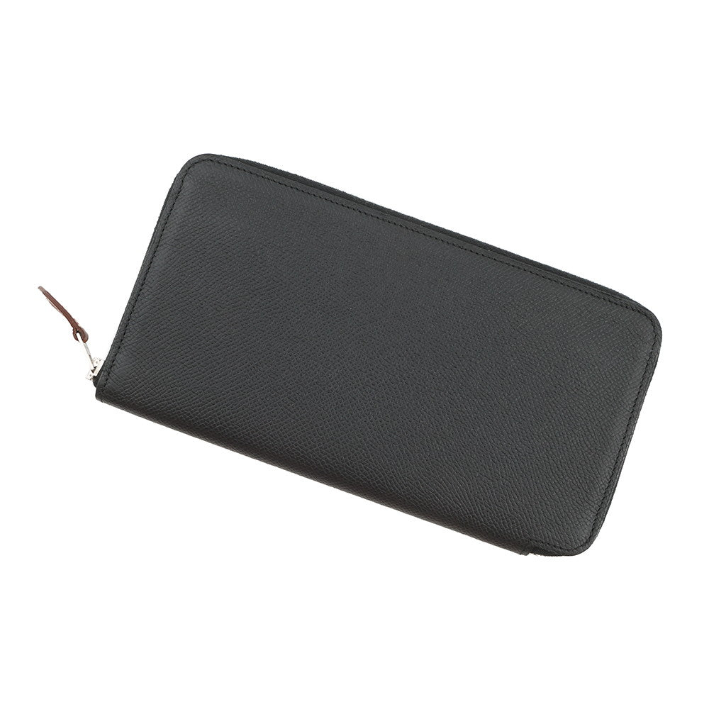 HERMES azap silk in long Black Epsom