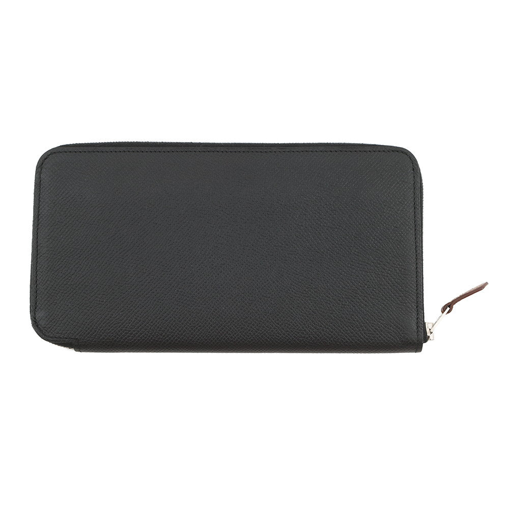 HERMES azap silk in long Black Epsom