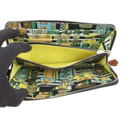 HERMES azap silk in long Black Epsom