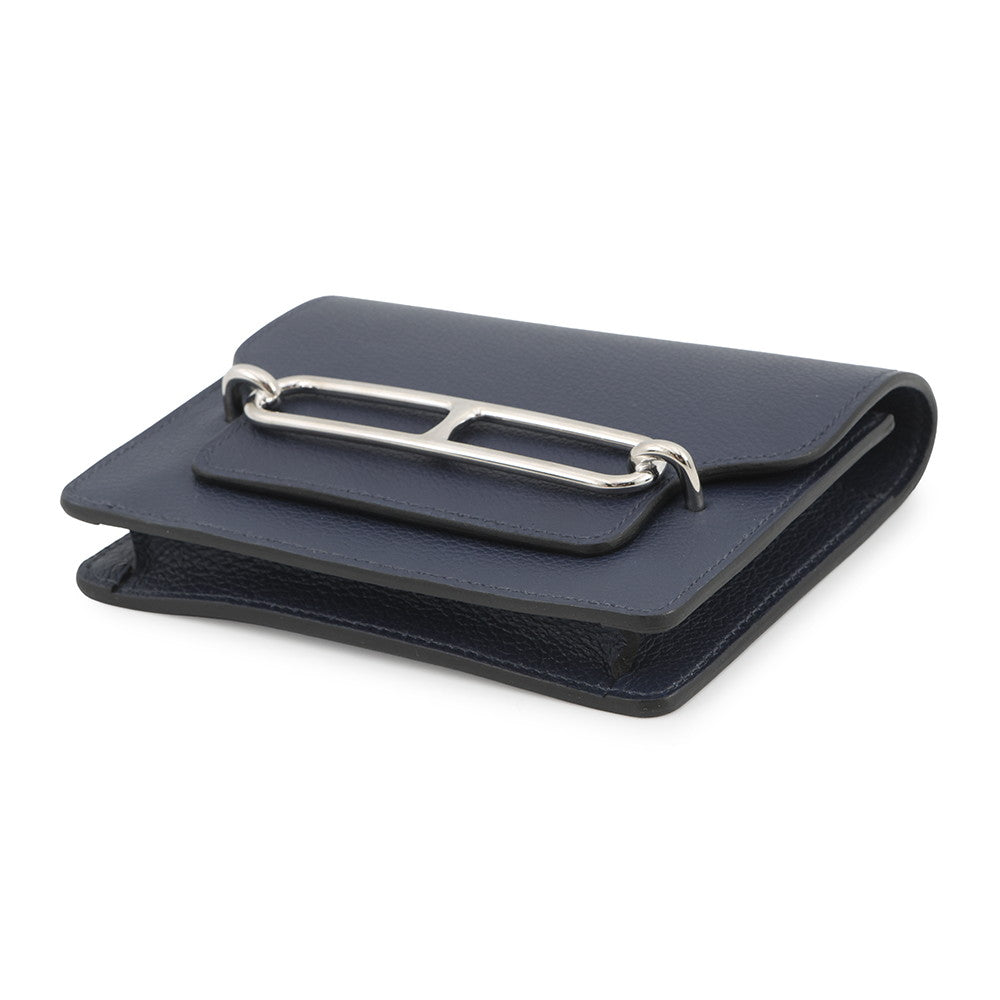 HERMES Roulis Roulis Slim Blue Nuit/Blue Zanzibar Evercolor