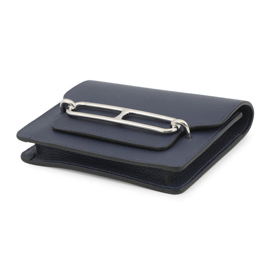 HERMES Roulis Roulis Slim Blue Nuit/Blue Zanzibar Evercolor