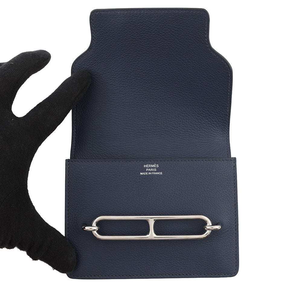 HERMES Roulis Roulis Slim Blue Nuit/Blue Zanzibar Evercolor