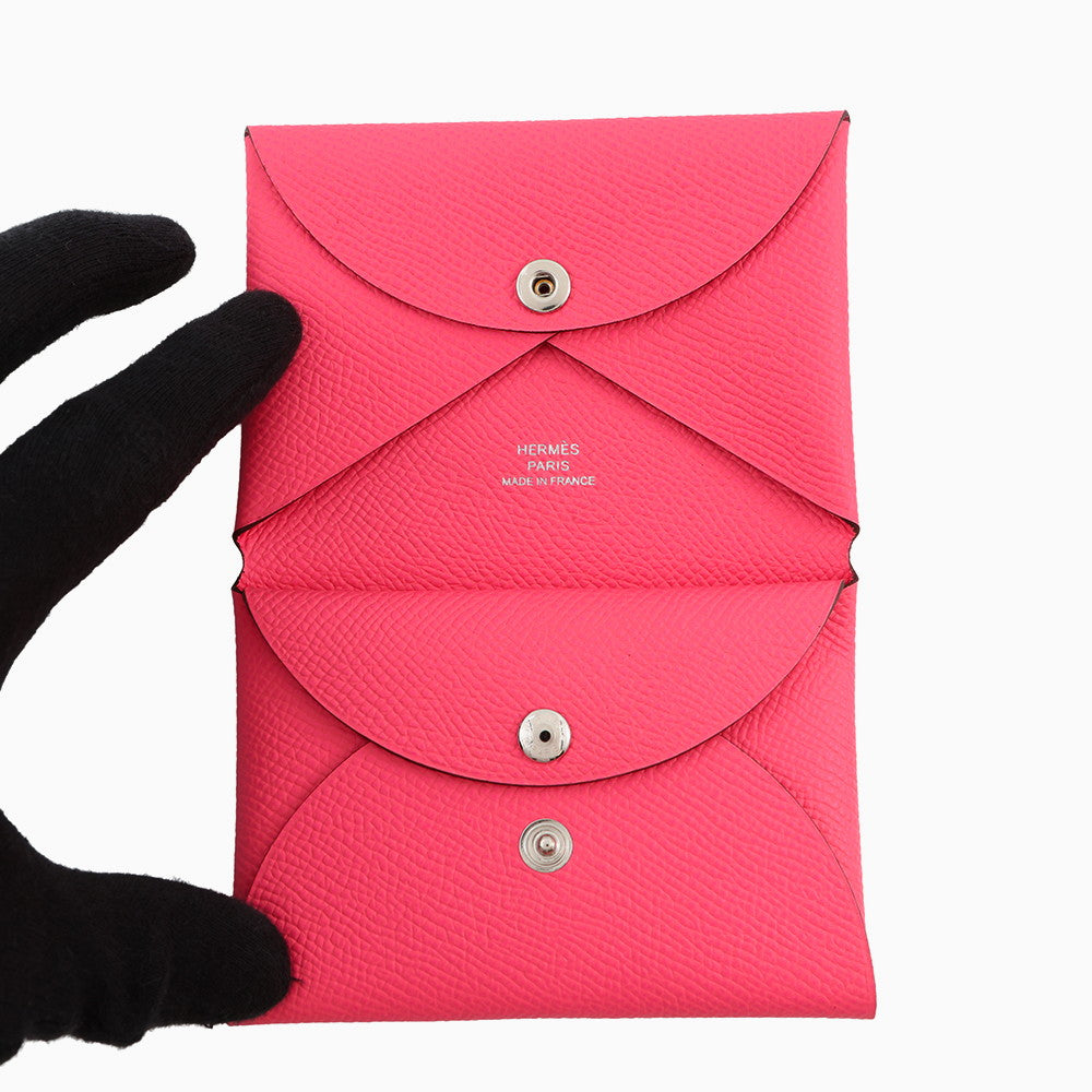 HERMES Calvi duo Pink Epsom