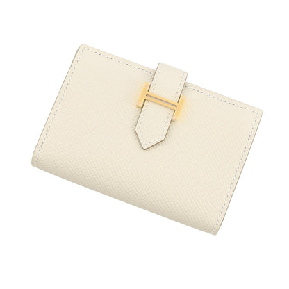 HERMES Bear Card Case Craie Epsom