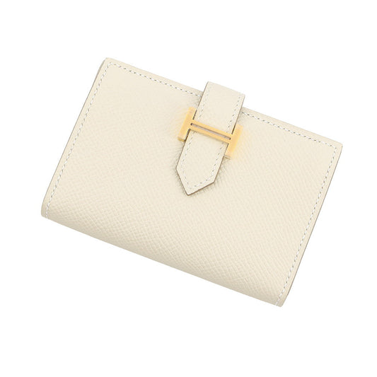 HERMES Bear Card Case Craie Epsom