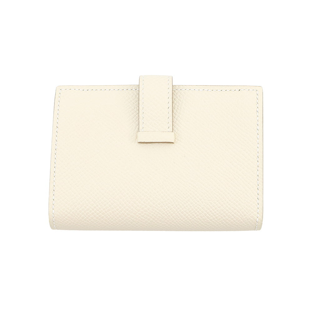HERMES Bear Card Case Craie Epsom
