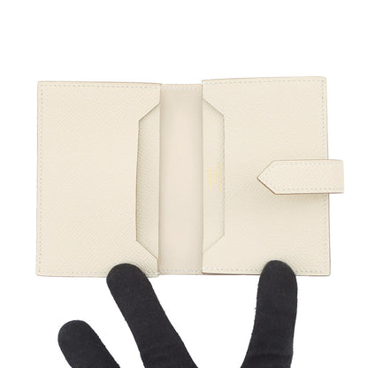 HERMES Bear Card Case Craie Epsom