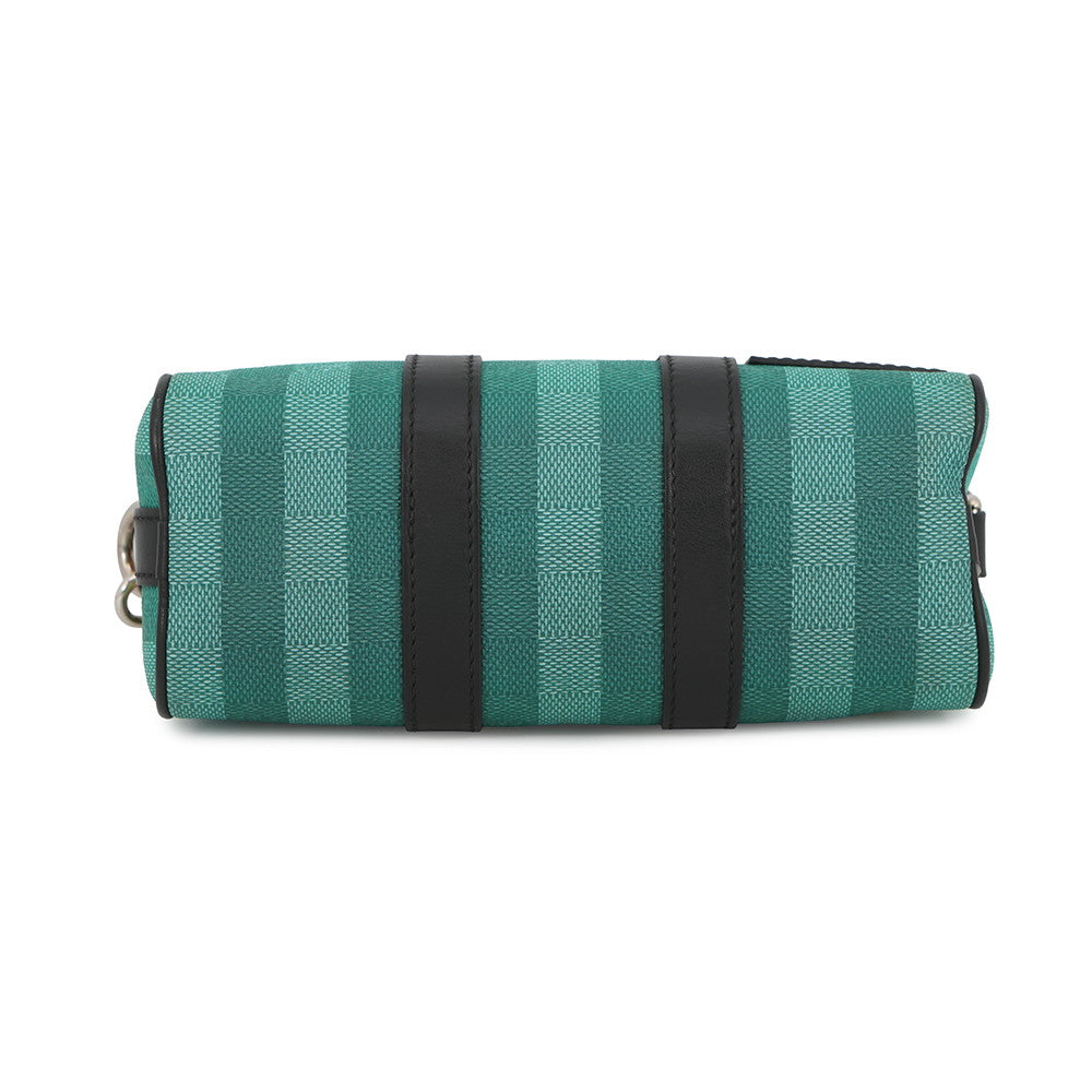 LOUIS VUITTON Keepall Green/YellowM59949 Damier stripe Size XS