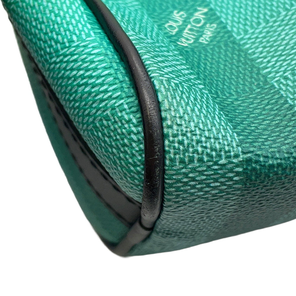 LOUIS VUITTON Keepall Green/YellowM59949 Damier stripe Size XS