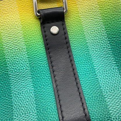 LOUIS VUITTON Keepall Green/YellowM59949 Damier stripe Size XS