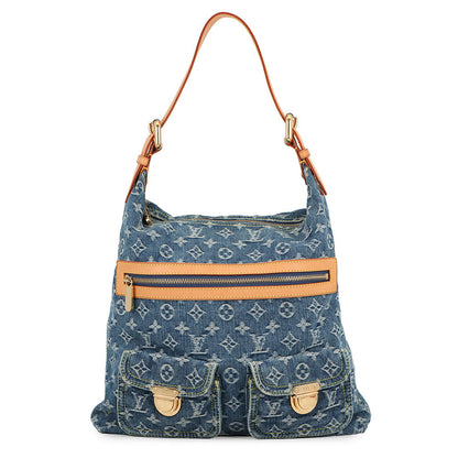 LOUIS VUITTON Baggy Blue/YellowM95048 Monogram Denim Size GM