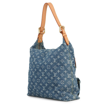 LOUIS VUITTON Baggy Blue/YellowM95048 Monogram Denim Size GM