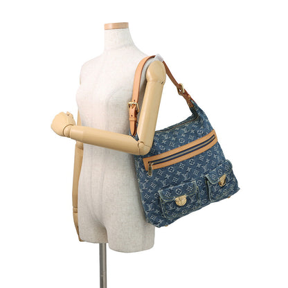 LOUIS VUITTON Baggy Blue/YellowM95048 Monogram Denim Size GM