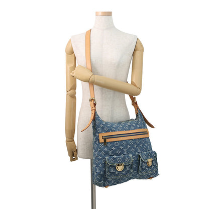 LOUIS VUITTON Baggy Blue/YellowM95048 Monogram Denim Size GM
