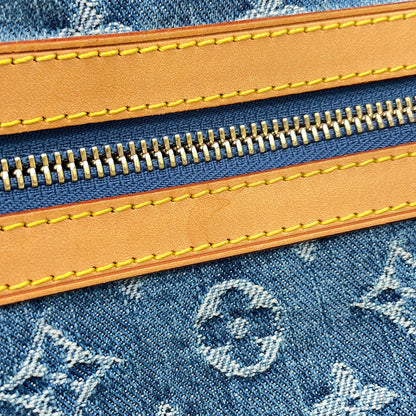 LOUIS VUITTON Baggy Blue/YellowM95048 Monogram Denim Size GM