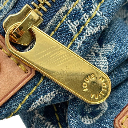 LOUIS VUITTON Baggy Blue/YellowM95048 Monogram Denim Size GM